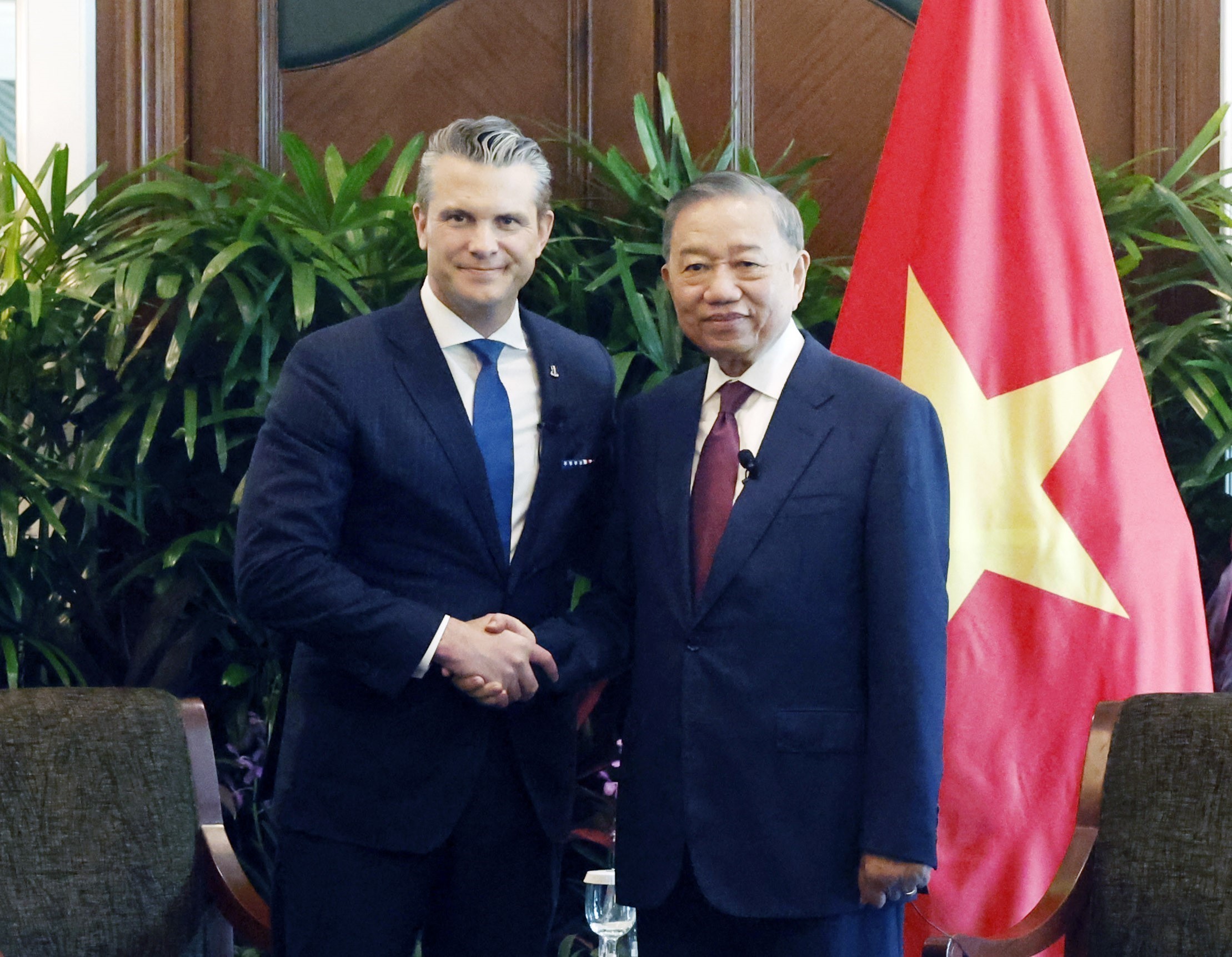 Tổng B&iacute; thư, Chủ tịch nước T&ocirc; L&acirc;m tiếp Bộ trưởng quốc ph&ograve;ng Mỹ, &Uacute;c v&agrave; NhậtBản - Ảnh 1.