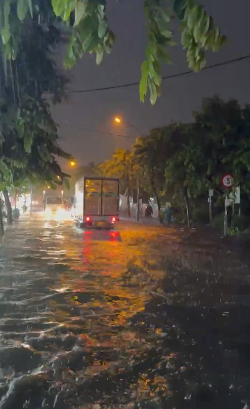TP.HCM: Mưa lớn ngập đường, nước cuốn phăng r&agrave;o chắn c&ocirc;ng tr&igrave;nh ở H&oacute;c M&ocirc;n - Ảnh 3.