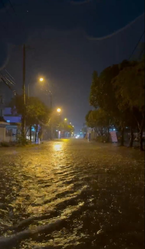 TP.HCM: Mưa lớn ngập đường, nước cuốn phăng r&agrave;o chắn c&ocirc;ng tr&igrave;nh ở H&oacute;c M&ocirc;n - Ảnh 2.