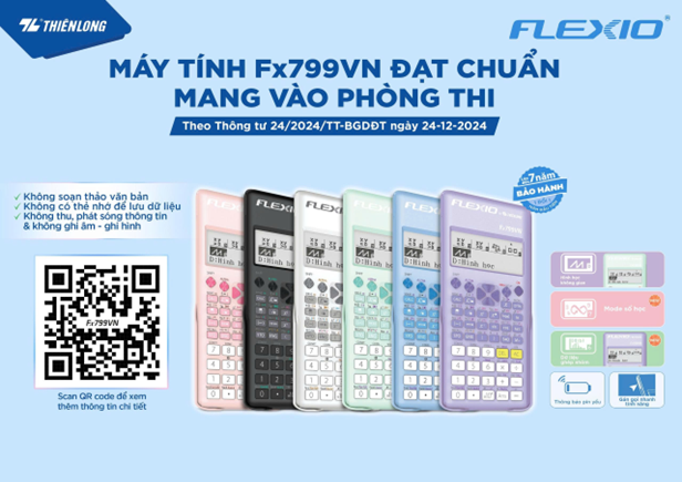 Máy tính khoa học FLEXIO đạt chuẩn mang vào phòng thi - Ảnh 1.