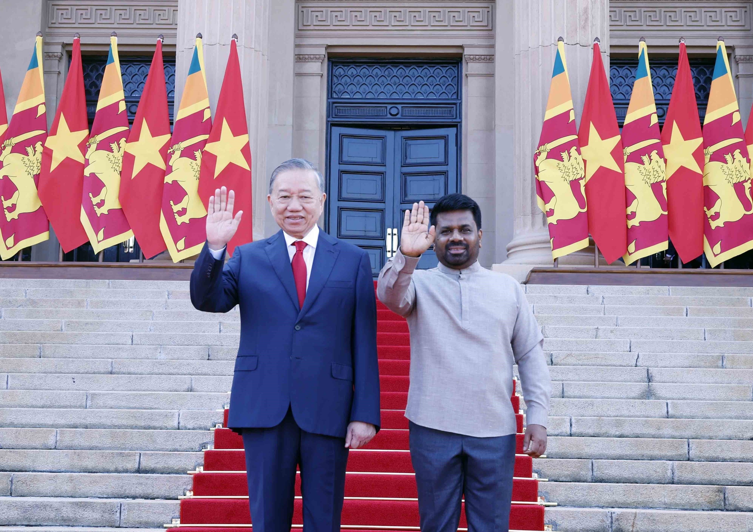 Lễ đón Tổng Bí thư, Chủ tịch nước Tô Lâm thăm Sri Lanka- Ảnh 1.