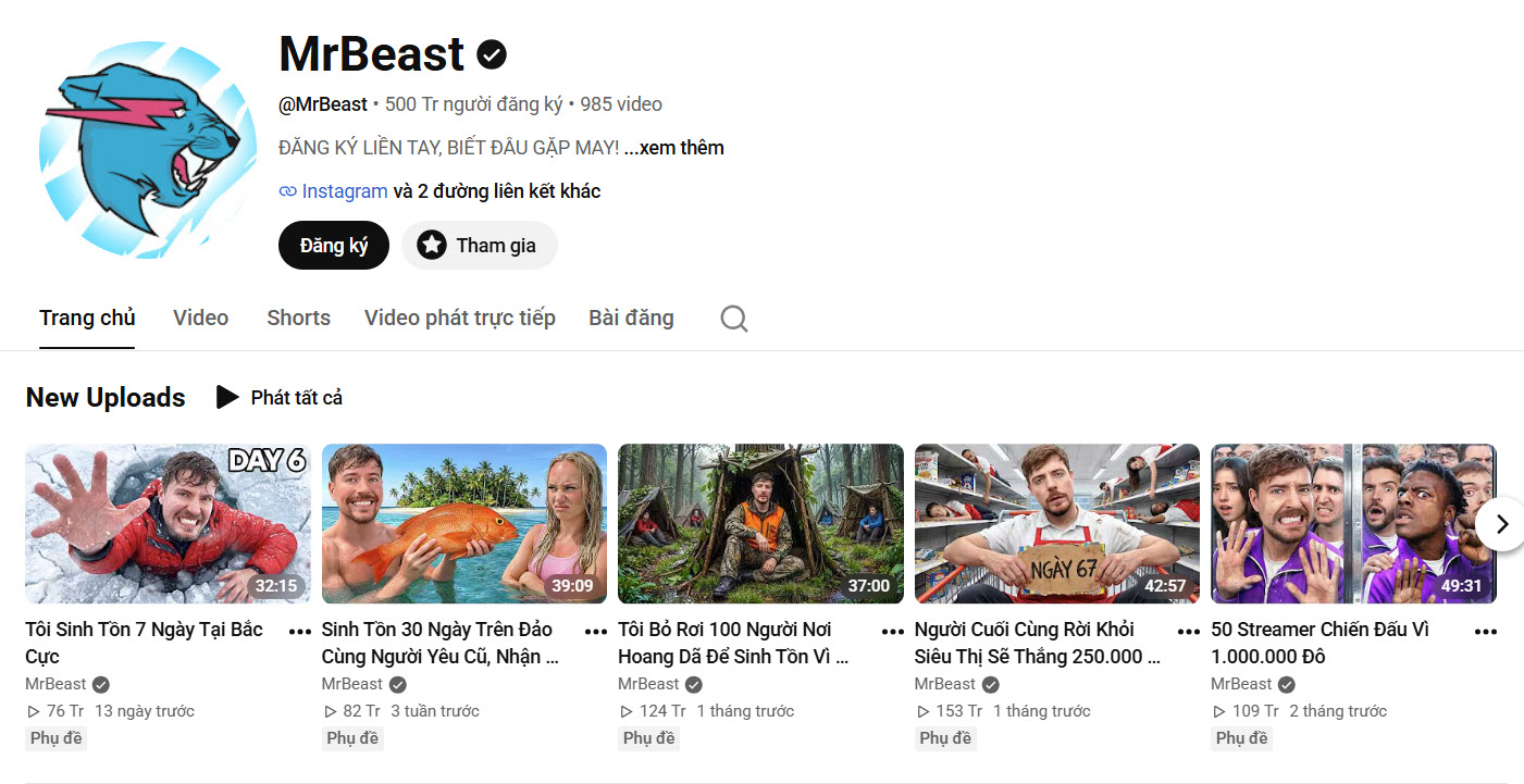 MrBeast lập kỷ lục chưa từng có trên YouTube với 500 triệu người đăng ký - Ảnh 1.