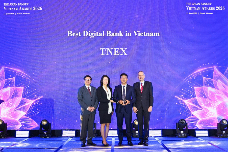 TNEX đạt giải thưởng Ngân hàng số tốt nhất* Việt Nam 2026 nhờ nền tảng ưu việt  - Ảnh 1.