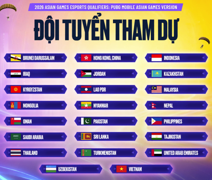 Việt Nam đăng cai vòng loại ASIAD 2026, tuyển PUBG Mobile quyết săn vé đến Nhật Bản - Ảnh 1.