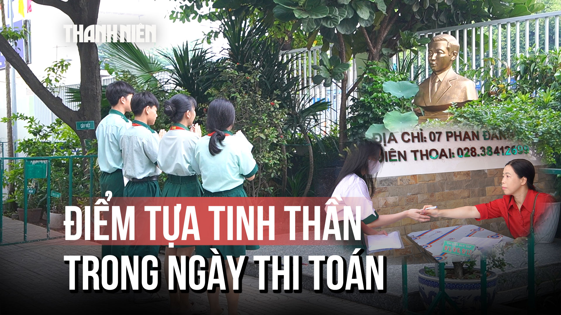 Th&iacute; sinh thi lớp 10  'nguyện cầu' v&agrave; nhận socola lấy tinh thần trước giờ G - Ảnh 1.