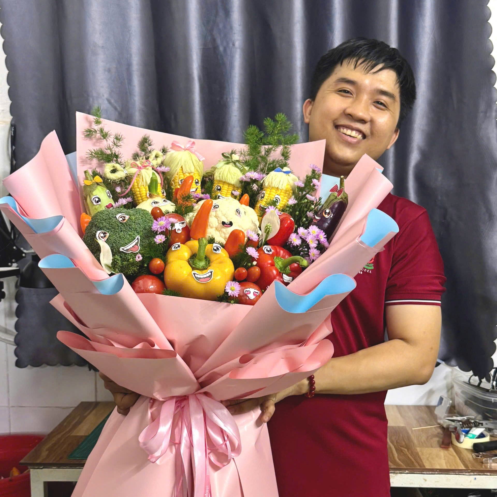 Rau củ lên đời thành quà tặng độc đáo- Ảnh 1. Rau củ lên đời thành quà tặng độc đáo- Ảnh 1.