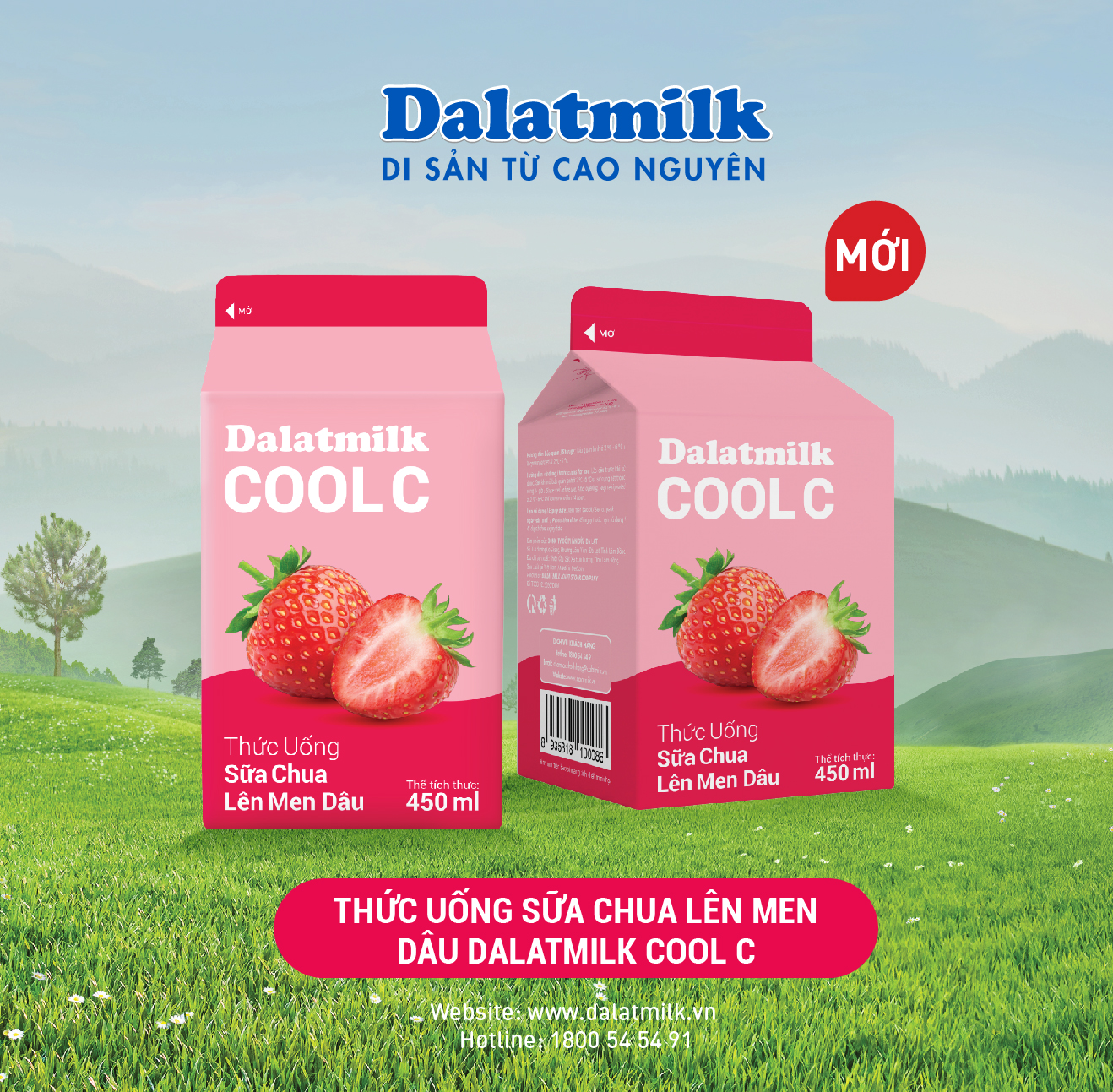 Dalatmilk ra mắt Thức Uống Sữa Chua Lên Men Dâu Dalatmilk Cool C - Ảnh 1.