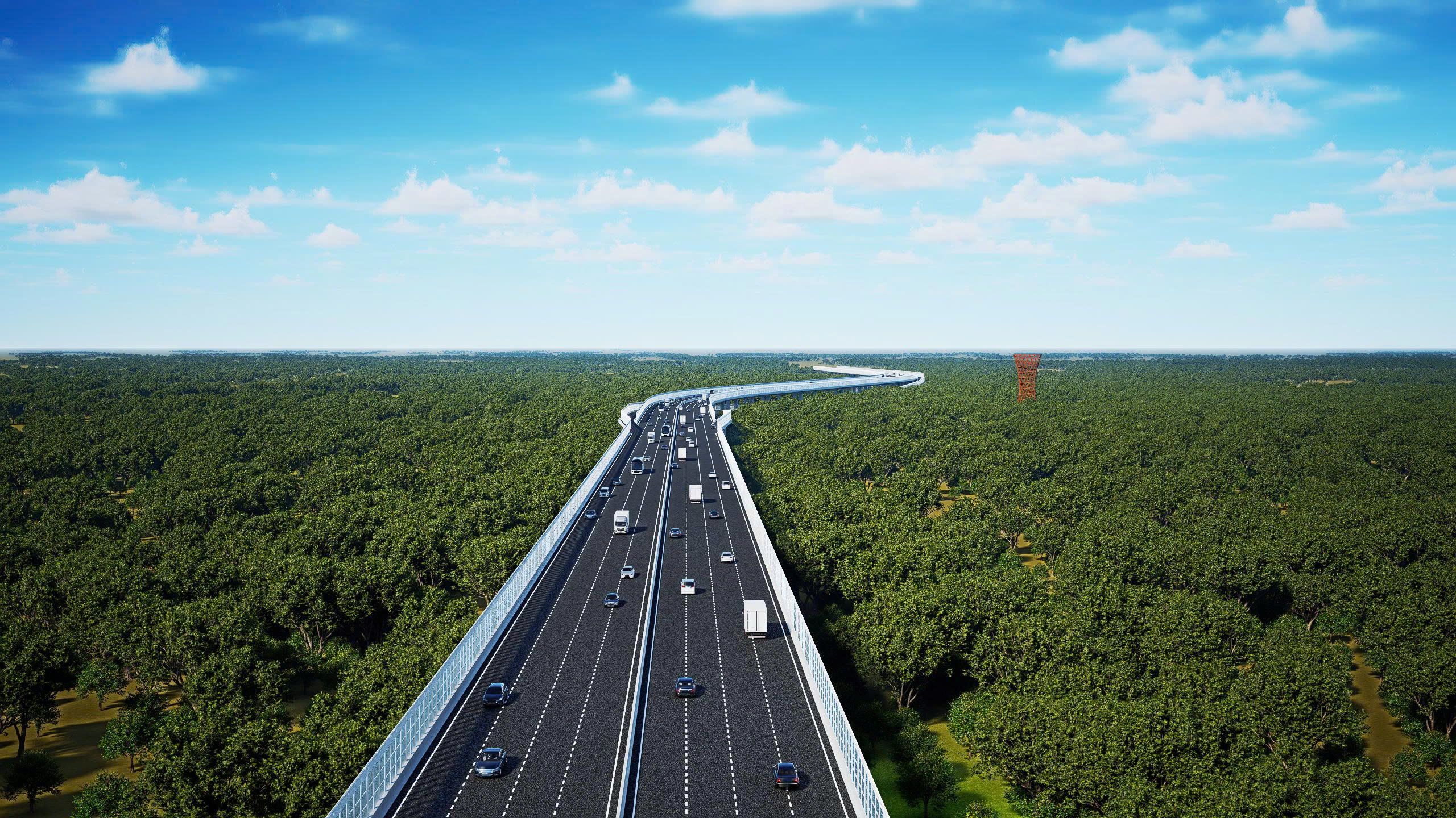 Ảnh phối cảnh 13 km đường tr&ecirc;n cao xuy&ecirc;n Khu bảo tồn thi&ecirc;n nhi&ecirc;n văn h&oacute;a Đồng Nai- Ảnh 2.