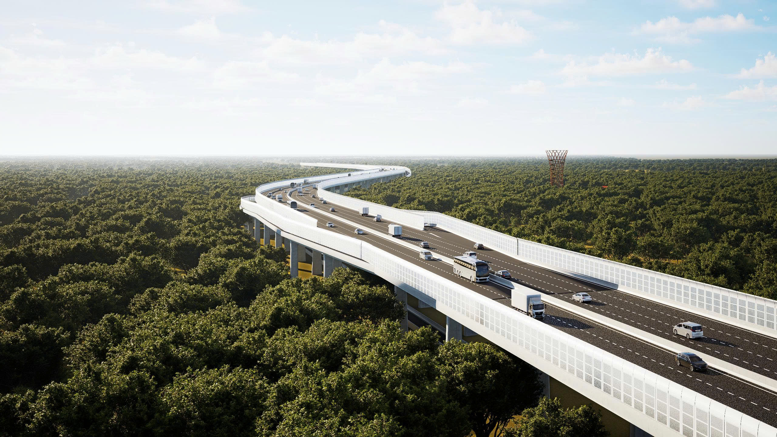 Ảnh phối cảnh 13 km đường tr&ecirc;n cao xuy&ecirc;n Khu bảo tồn thi&ecirc;n nhi&ecirc;n văn h&oacute;a Đồng Nai- Ảnh 1.