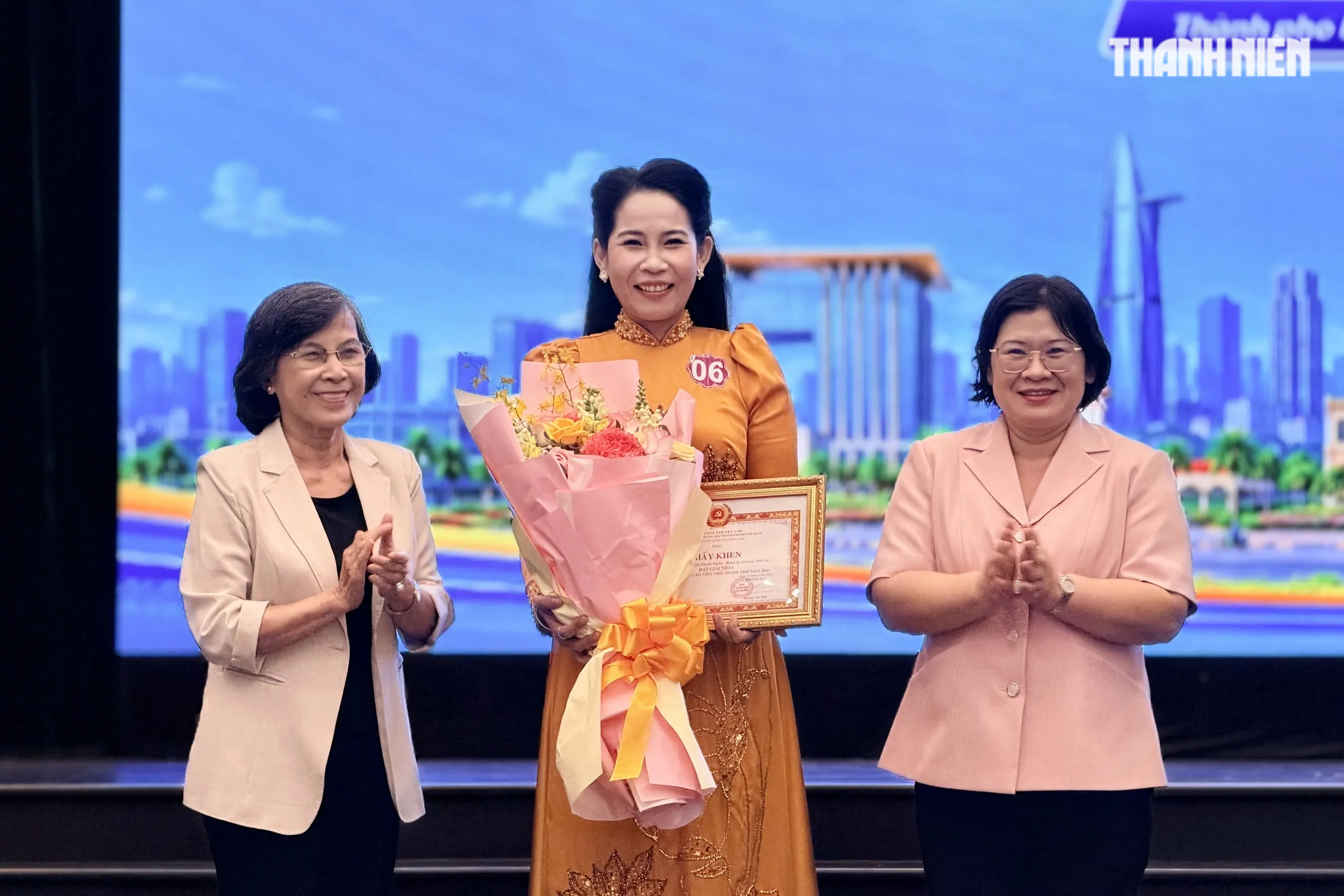 Nữ báo cáo viên phường Thới An đoạt giải nhất hội thi Báo cáo viên giỏi TP.HCM - Ảnh 3.