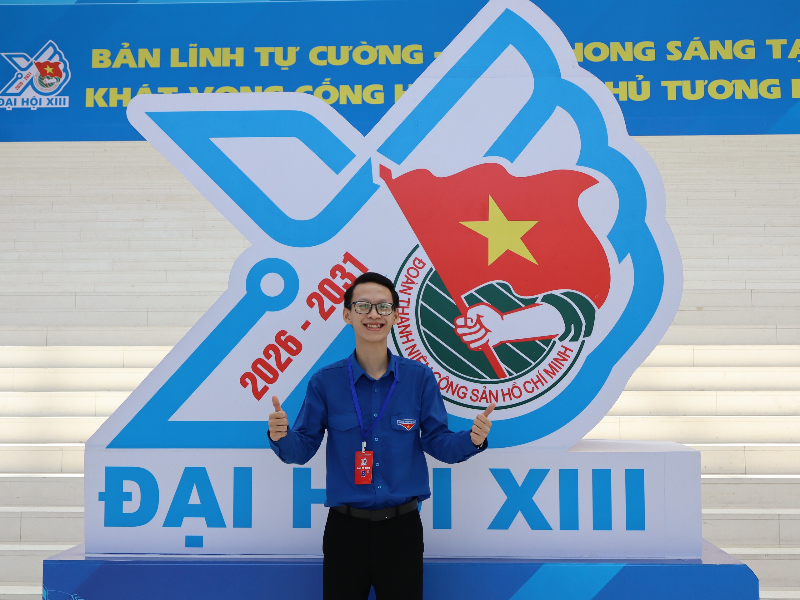 Những m&agrave;u &aacute;o xanh g&oacute;p phần l&agrave;m n&ecirc;n th&agrave;nh c&ocirc;ng của Đại hội Đo&agrave;n - Ảnh 3.