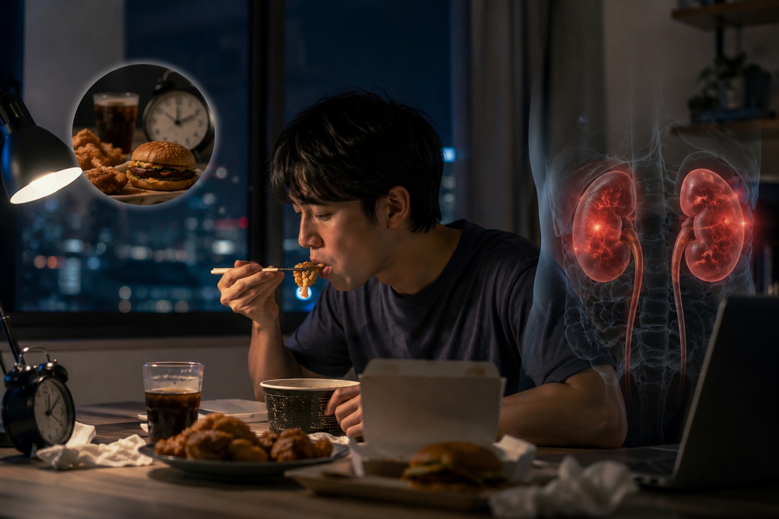 Không chỉ uống đủ nước: Thời điểm ăn tối cũng ảnh hưởng đến sức khỏe thận - Ảnh 1.