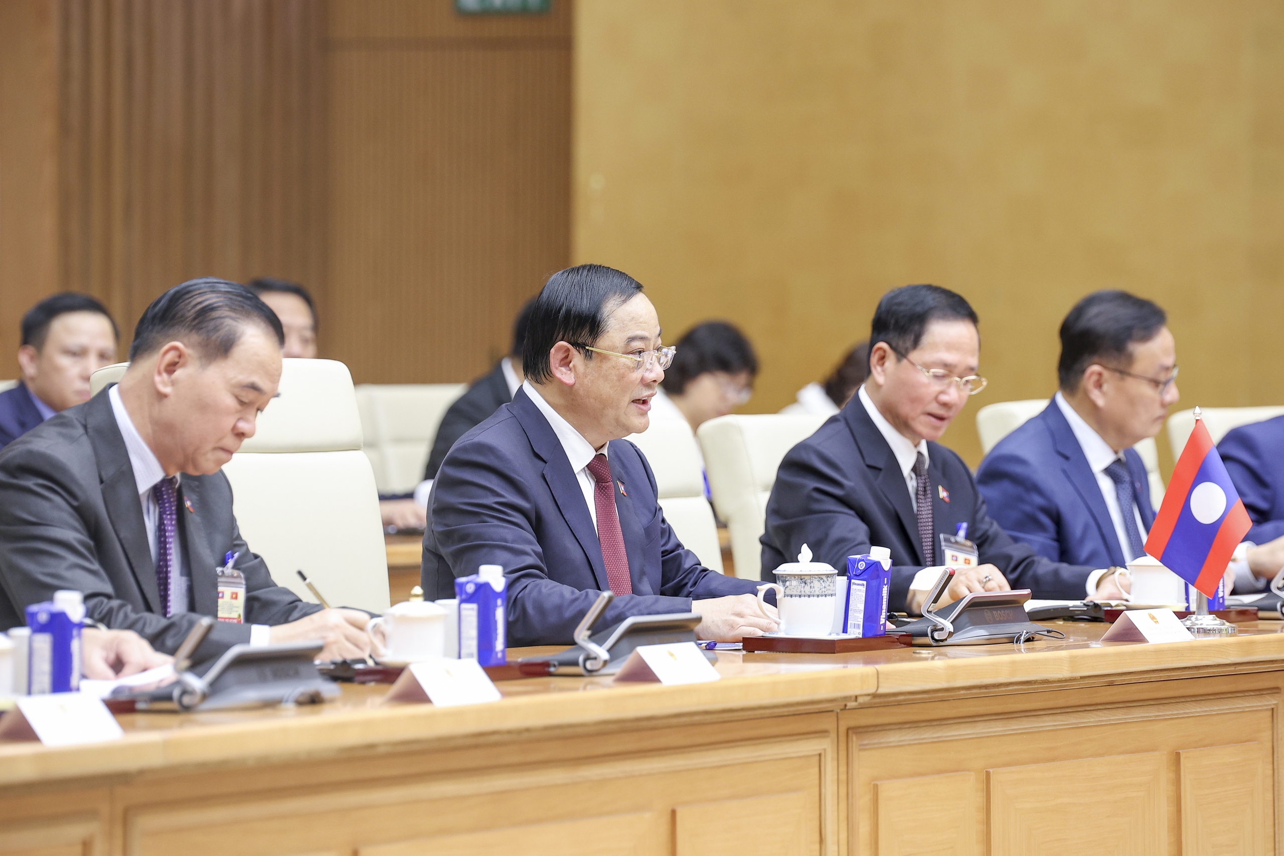 Thủ tướng Lê Minh Hưng chủ trì lễ đón chính thức Thủ tướng Lào Sonexay Siphandone - Ảnh 9.