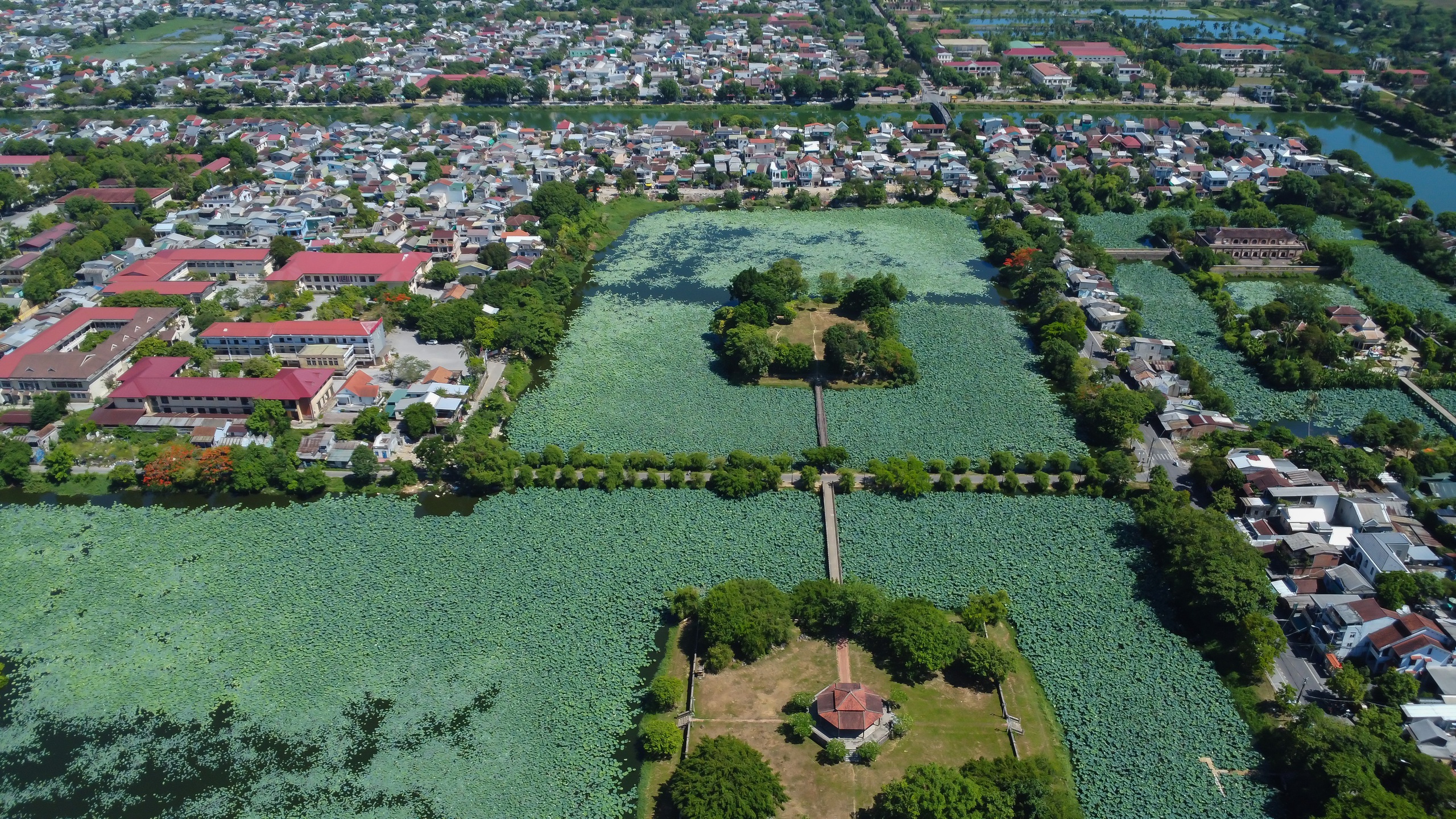 Vào đảo Bồng Lai thưởng trà, ăn món ngon từ sen Huế- Ảnh 2. Vào đảo Bồng Lai thưởng trà, ăn món ngon từ sen Huế- Ảnh 2.
