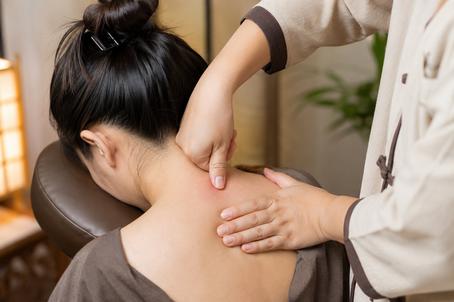 Đau cổ vai gáy, căng cơ khi nào không nên xoa bóp bấm huyệt? - Ảnh 1.