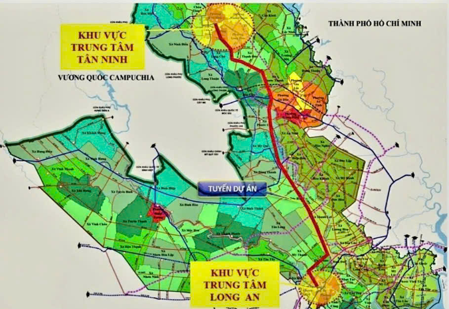 Tây Ninh đề xuất đổi 'đất vàng' Long Hựu thi công 2 trục động lực- Ảnh 1.