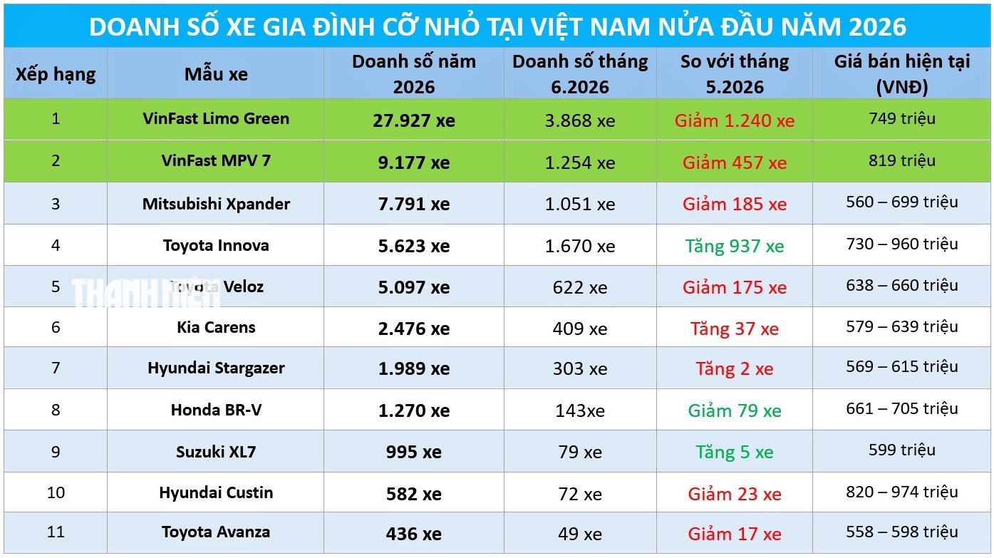 Xe gia đình cỡ nhỏ: VinFast nắm gần 60% thị phần, nhóm xe xăng thất thế - Ảnh 1.