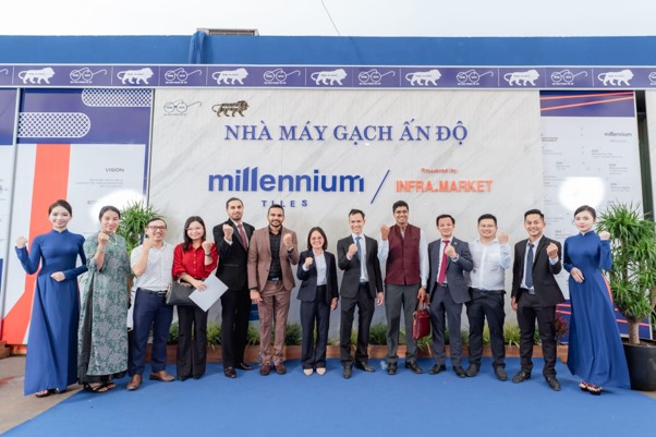 Nhà máy Gạch Ấn Độ Millennium ra mắt tại Việt Nam - Ảnh 1.