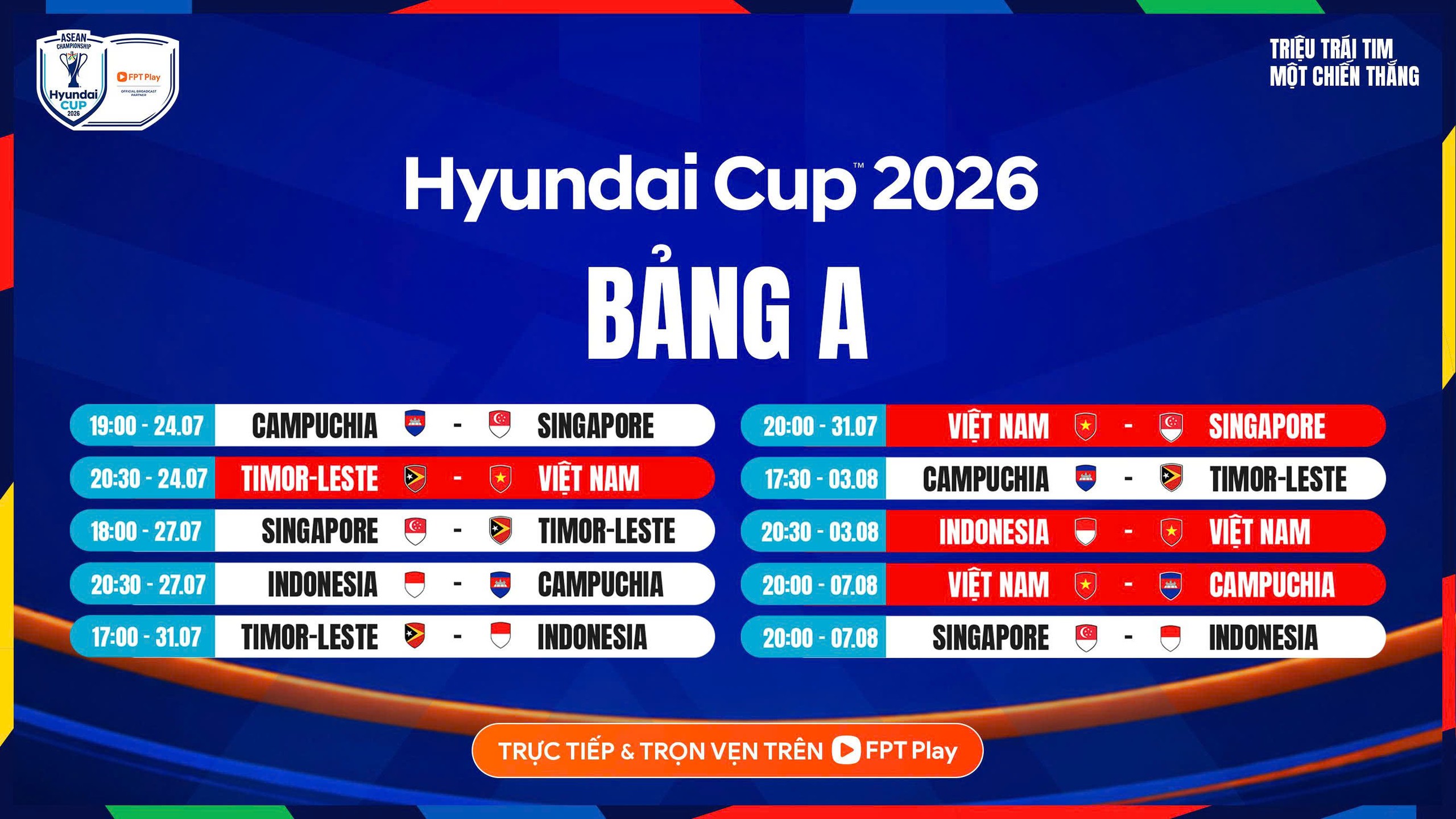 Lịch thi đấu trọn vẹn vòng bảng ASEAN Cup 2026: Xem trực tiếp những kênh nào?- Ảnh 2.