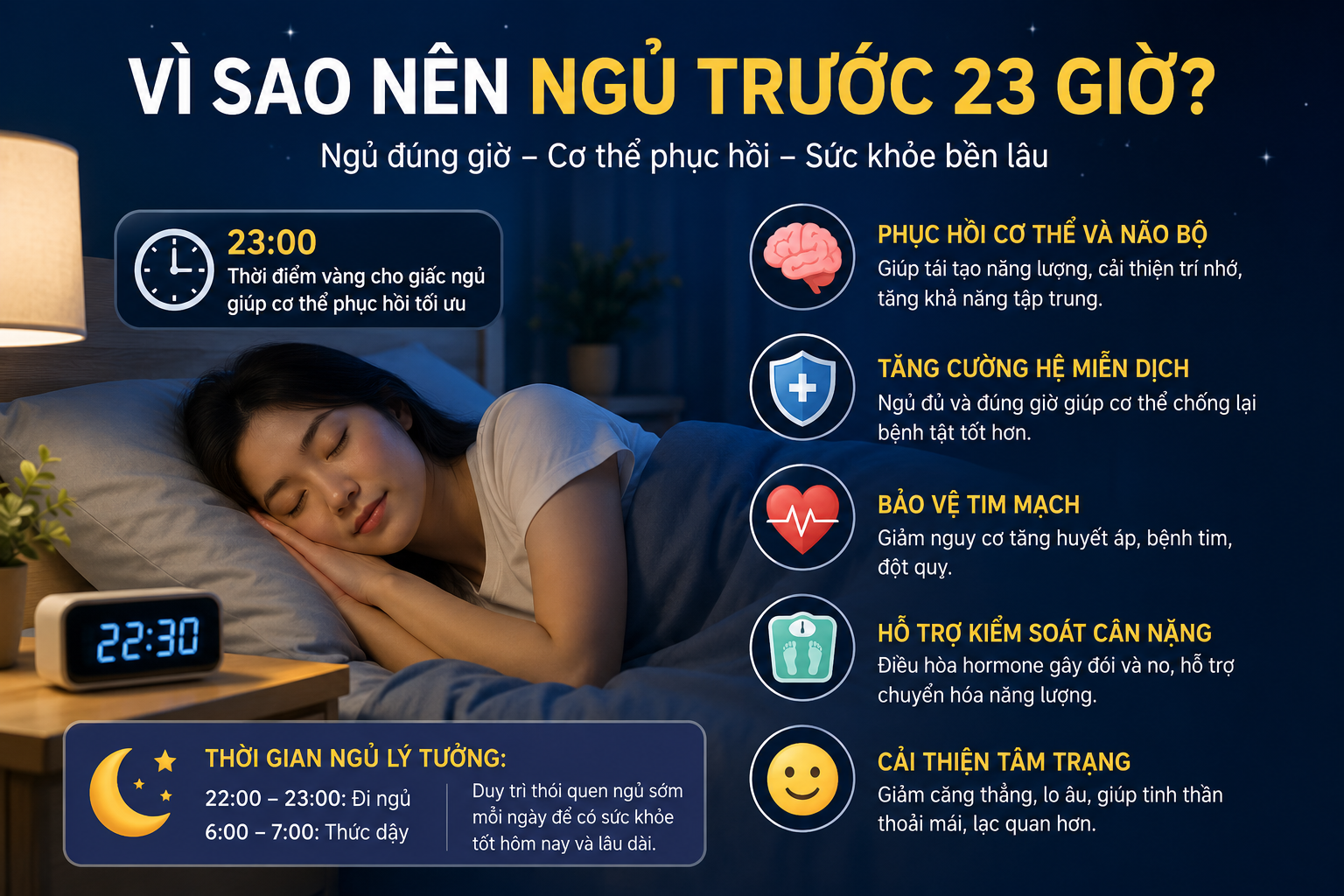 Bác sĩ: Vì sao nên ngủ trước 23 giờ - Ảnh 1.