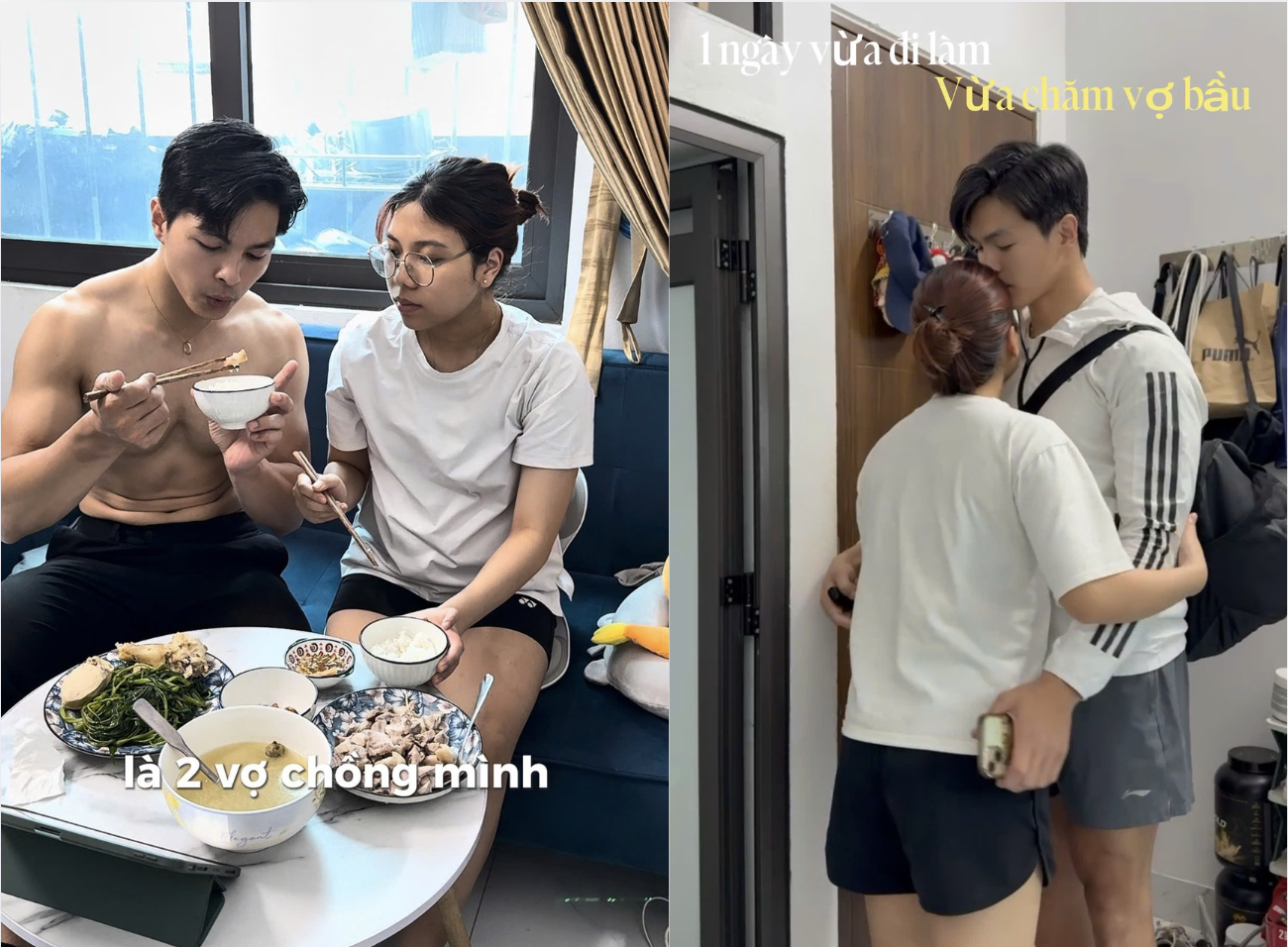 Anh PT gym chăm vợ bầu gây sốt: Hạnh phúc sau nhật ký 'lần đầu làm bố' - Ảnh 1.