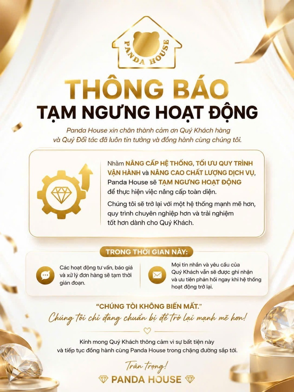 Tiệm kim cương thông báo tạm ngưng hoạt động chứ 'không biến mất'- Ảnh 1.