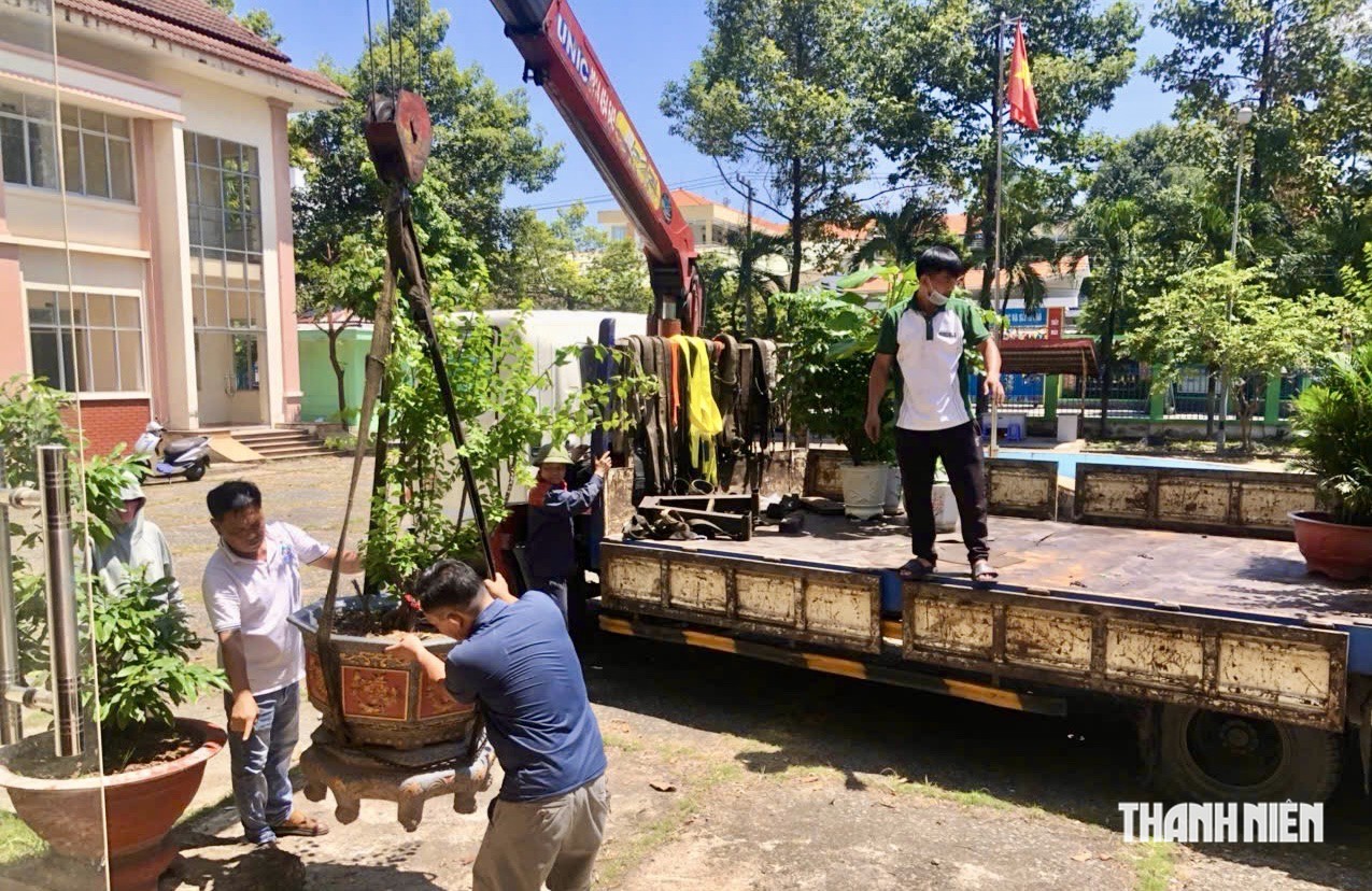 Từ trụ sở bỏ hoang thành trường học khang trang, bộ đội tặng cây hoa kiểng- Ảnh 1.