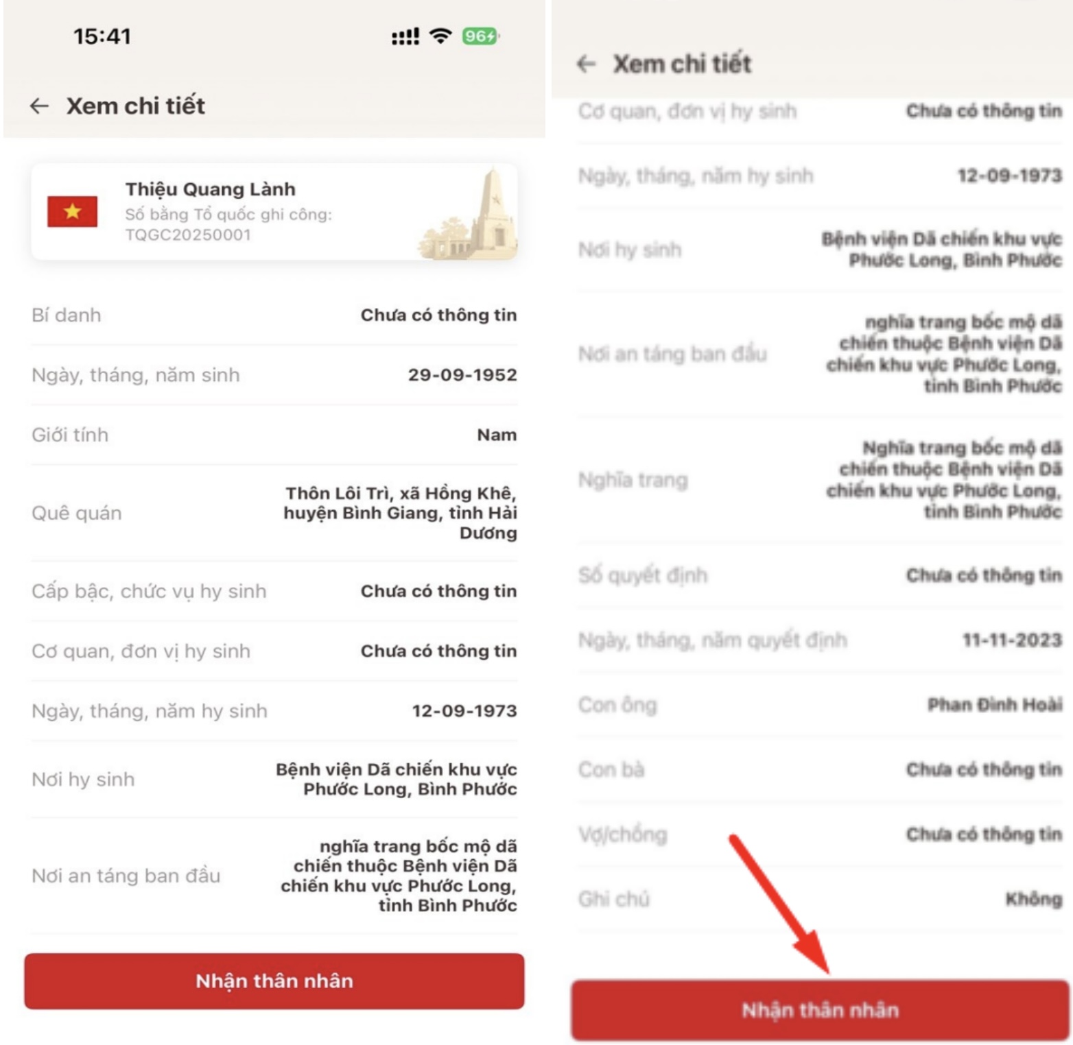 Kết nối thân nhân liệt sĩ thông qua ‘siêu ứng dụng’ VNeID- Ảnh 2.