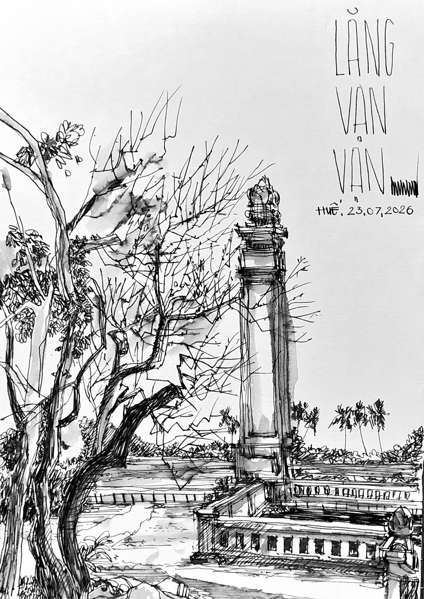 Lăng Vạn Vạn ở Huế: tảng đ&aacute; kh&oacute;a lối v&agrave;o huyệt mộ- Ảnh 8.