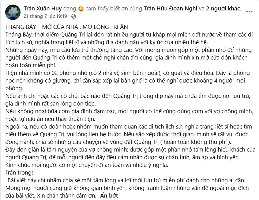 Người Quảng Trị mở cửa đón khách thập phương về tri ân liệt sĩ- Ảnh 2.