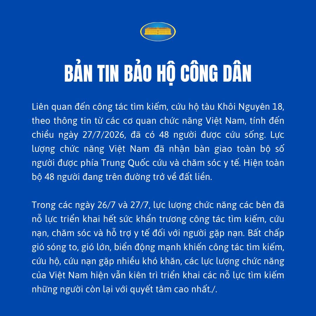 Đưa về đất liền 48 người được cứu trong vụ chìm tàu Khôi Nguyên 18- Ảnh 1.