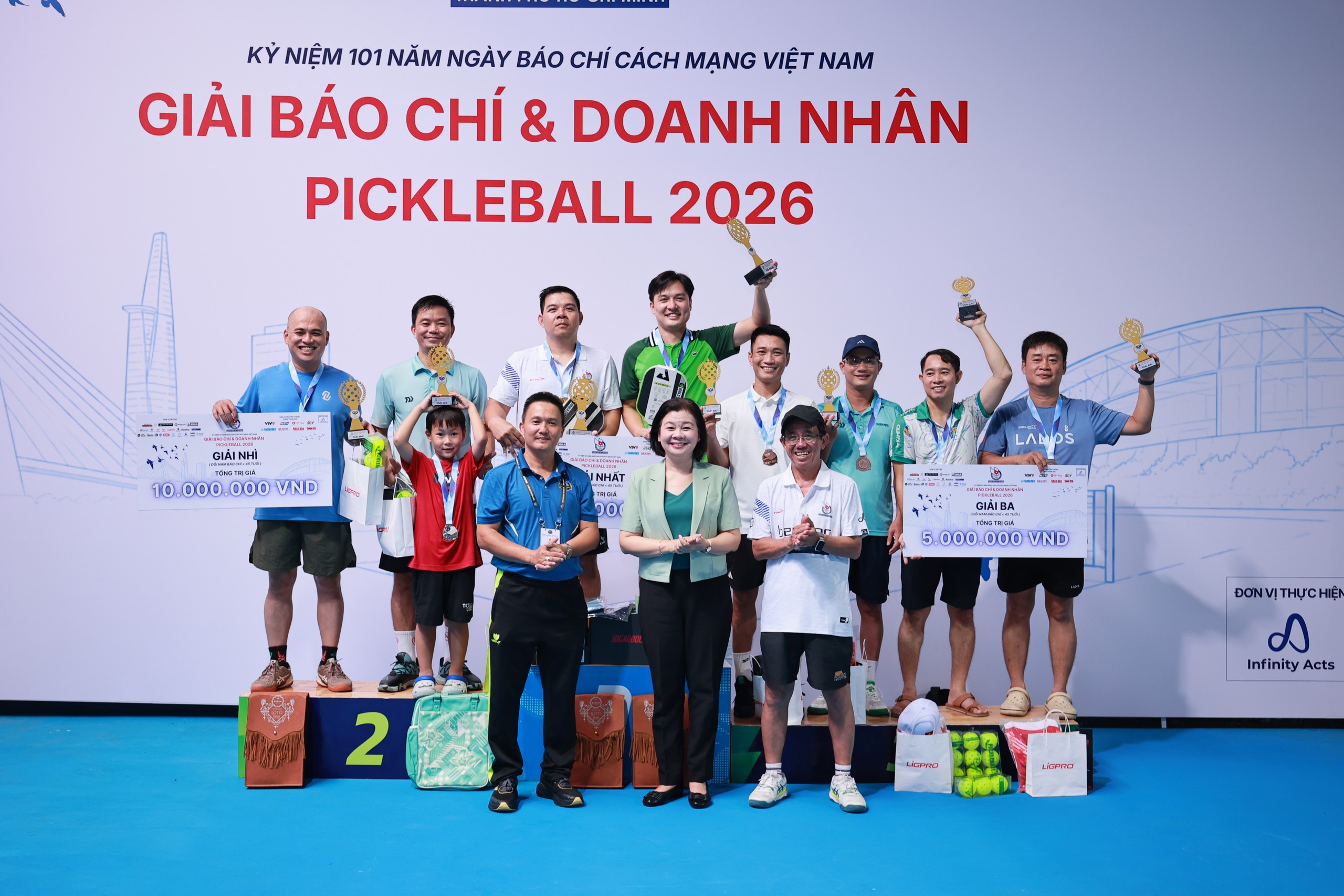 Những khoảnh khắc ấn tượng ở giải pickleball báo chí và doanh nghiệp TP.HCM 2026- Ảnh 9.