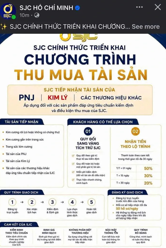 Giả mạo Công ty SJC thu mua kim cương thương hiệu khác- Ảnh 1.