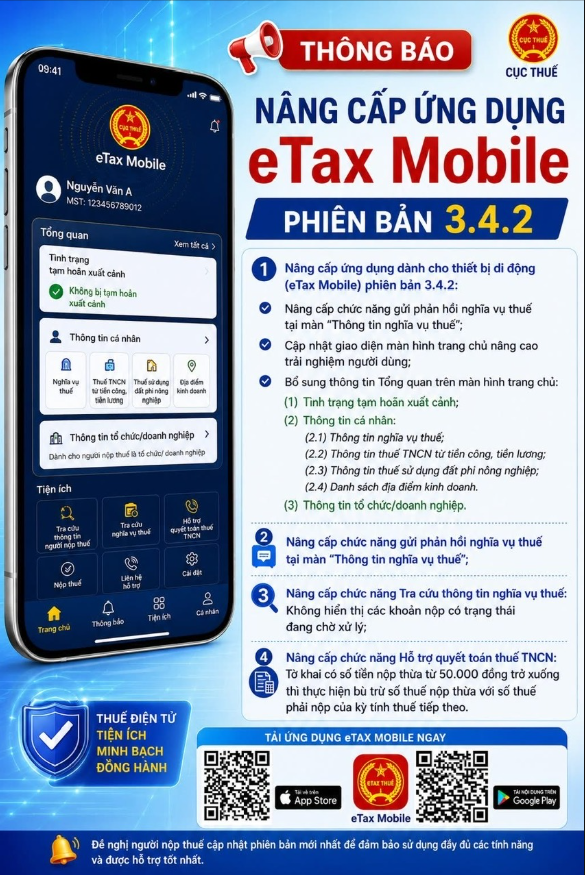 Tra cứu về tạm hoãn xuất cảnh, thuế đất ngay trên eTax Mobile   - Ảnh 1.