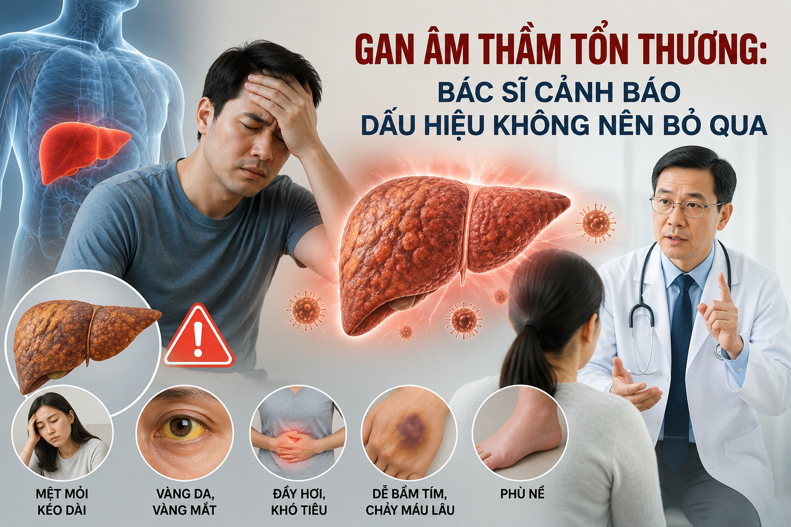 Gan âm thầm tổn thương: Bác sĩ cảnh báo dấu hiệu không nên bỏ qua - Ảnh 1.