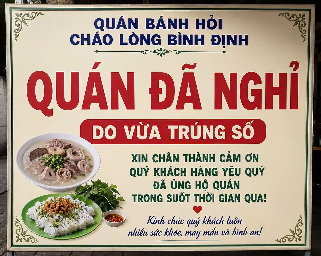 'Quán ăn TP.HCM đóng cửa vì... chủ trúng số': Thình lình đổi đời, bạn có nghỉ việc? - Ảnh 1.