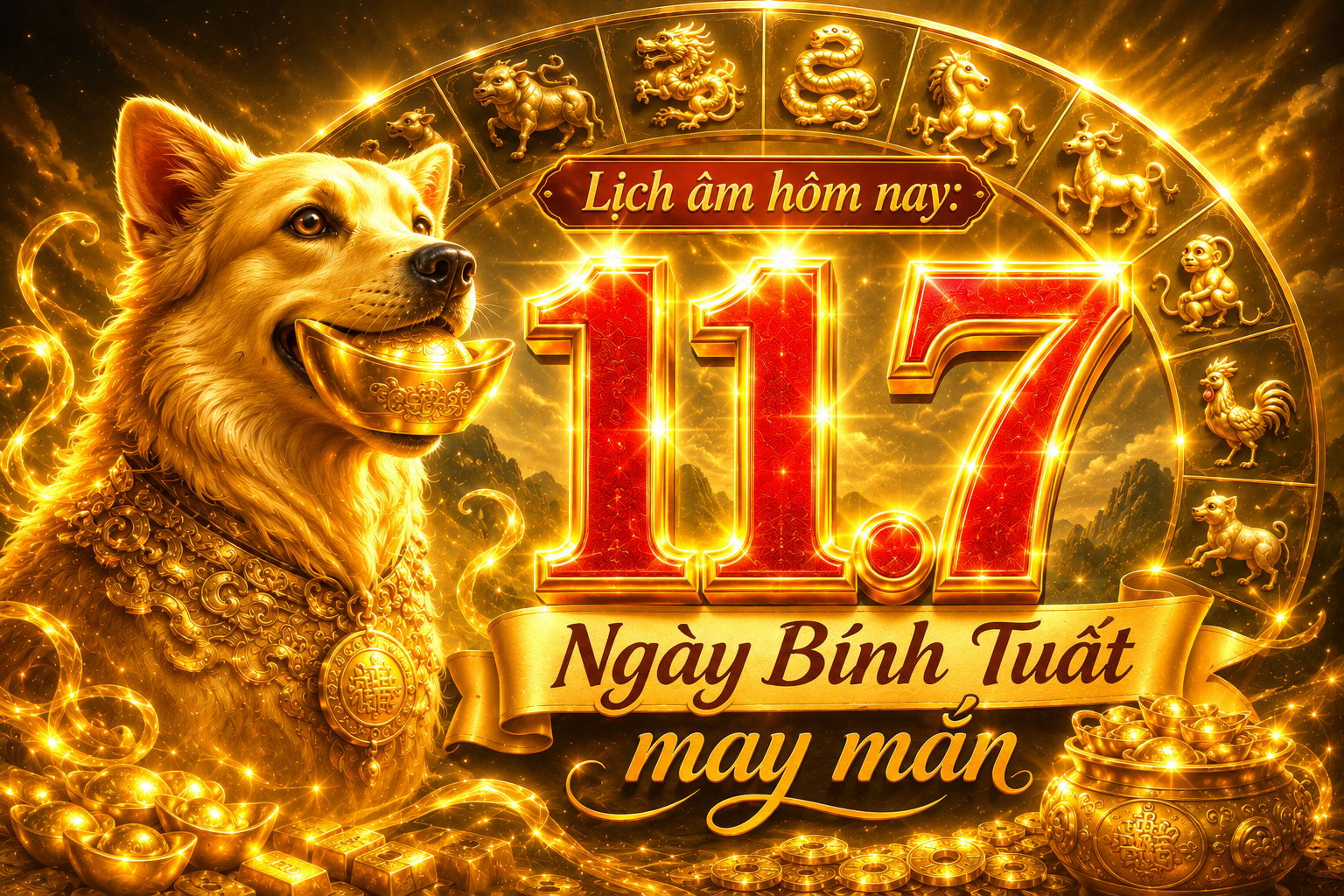 Lịch âm hôm nay 11.7 ngày Bính Tuất, có may mắn? Dương lịch là ngày gì? - Ảnh 1.