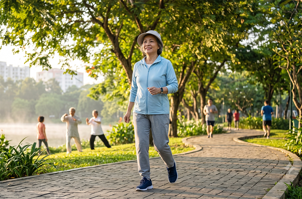 'Số bước vàng' đi bộ quan trọng cho người lớn tuổi - Ảnh 1.