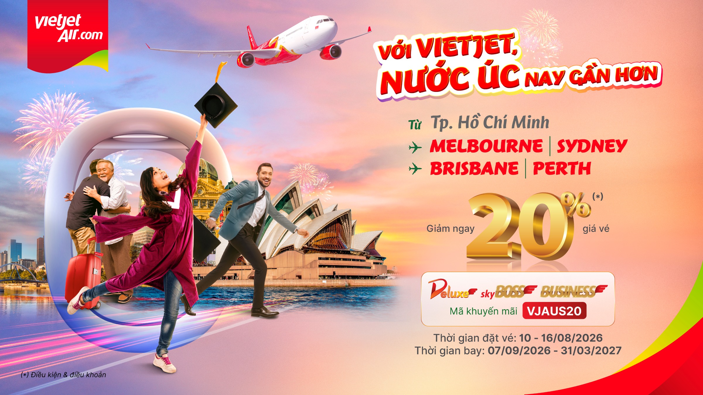 Vietjet ưu đãi 20% mừng đường bay đến sân bay quốc tế Western Sydney - Úc - Ảnh 1.