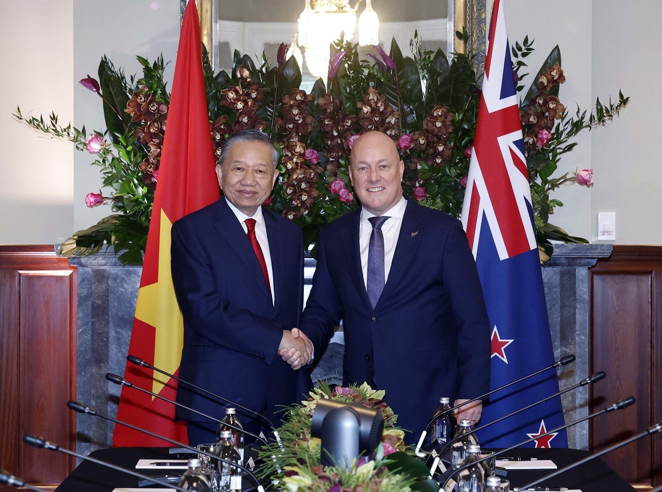 Tổng Bí thư, Chủ tịch nước Tô Lâm hội đàm với Thủ tướng New Zealand- Ảnh 1.