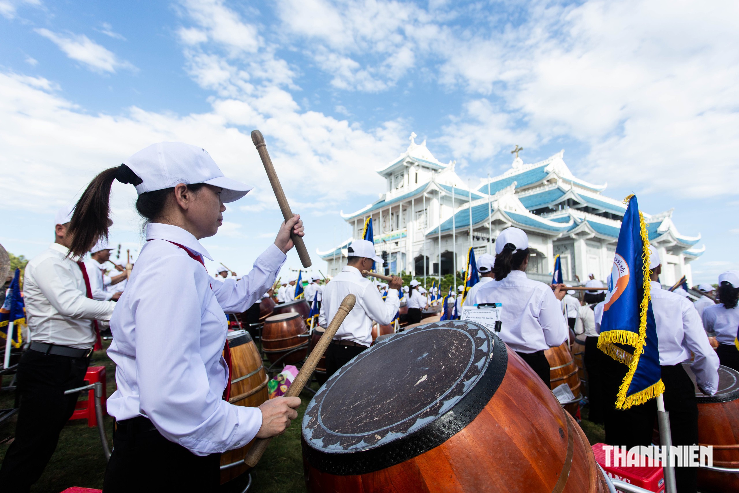 Đại hội La Vang: Ấn tượng với d&agrave;n trống lớn của Tổng gi&aacute;o phận H&agrave; Nội- Ảnh 3.