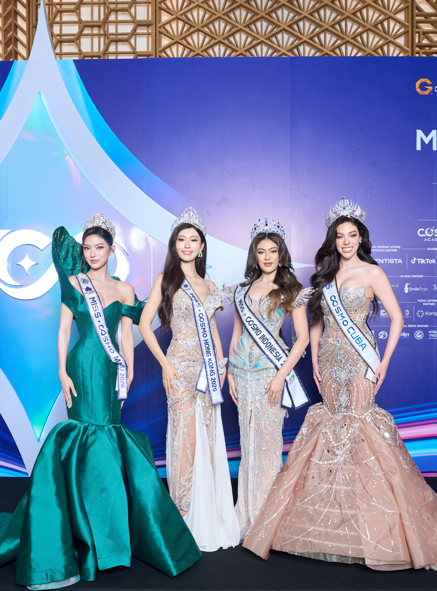 Cẩm Ly đọ vẻ gợi cảm cùng loạt đối thủ, tiết lộ tham vọng tại Miss Cosmo - Ảnh 4.
