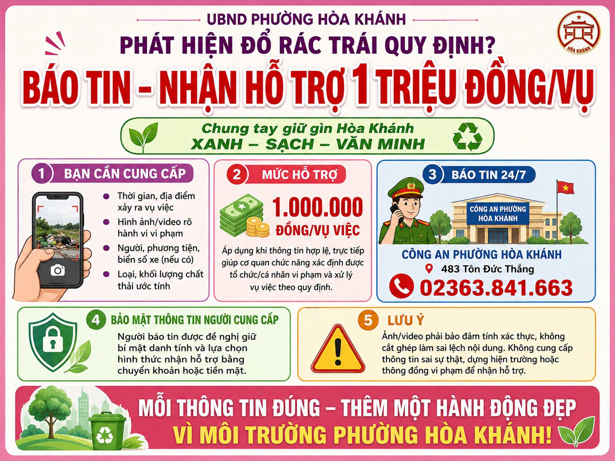 Đà Nẵng: Thưởng nóng 1 triệu đồng cho tin báo bắt quả tang đổ trộm rác, xà bần- Ảnh 2.