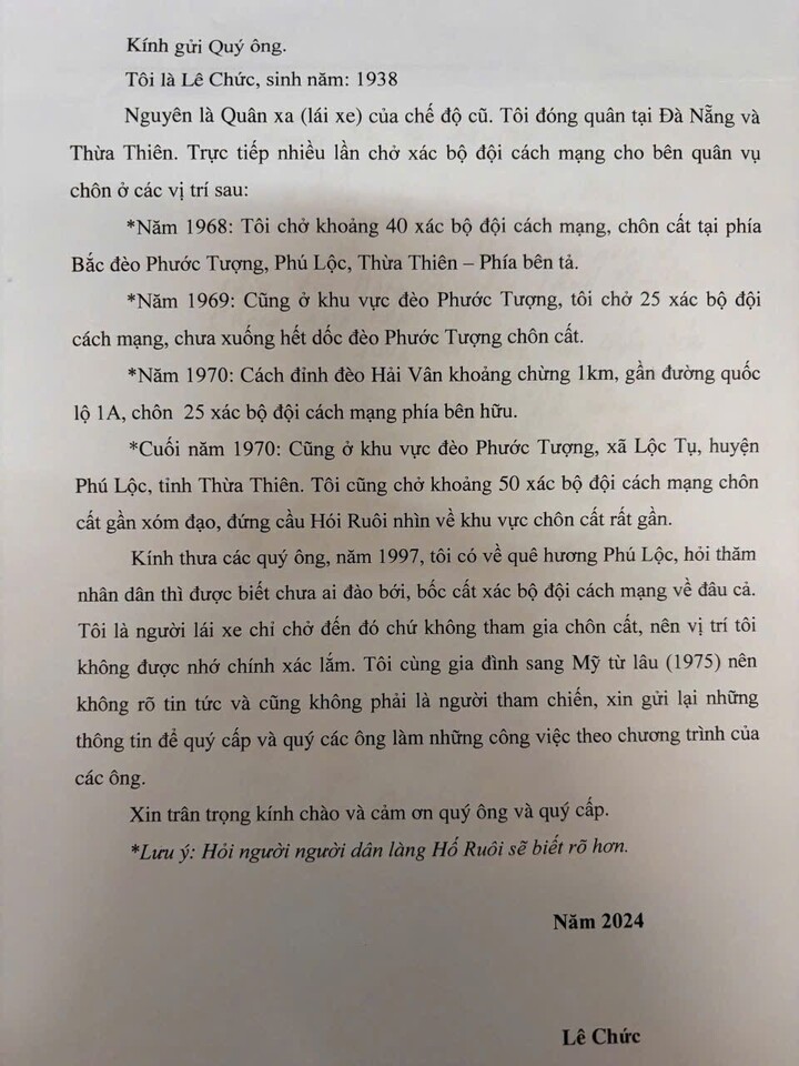 Hai người 2 chiến tuyến cung cấp về điểm chôn cất liệt sĩ ở phía nam Huế- Ảnh 5.