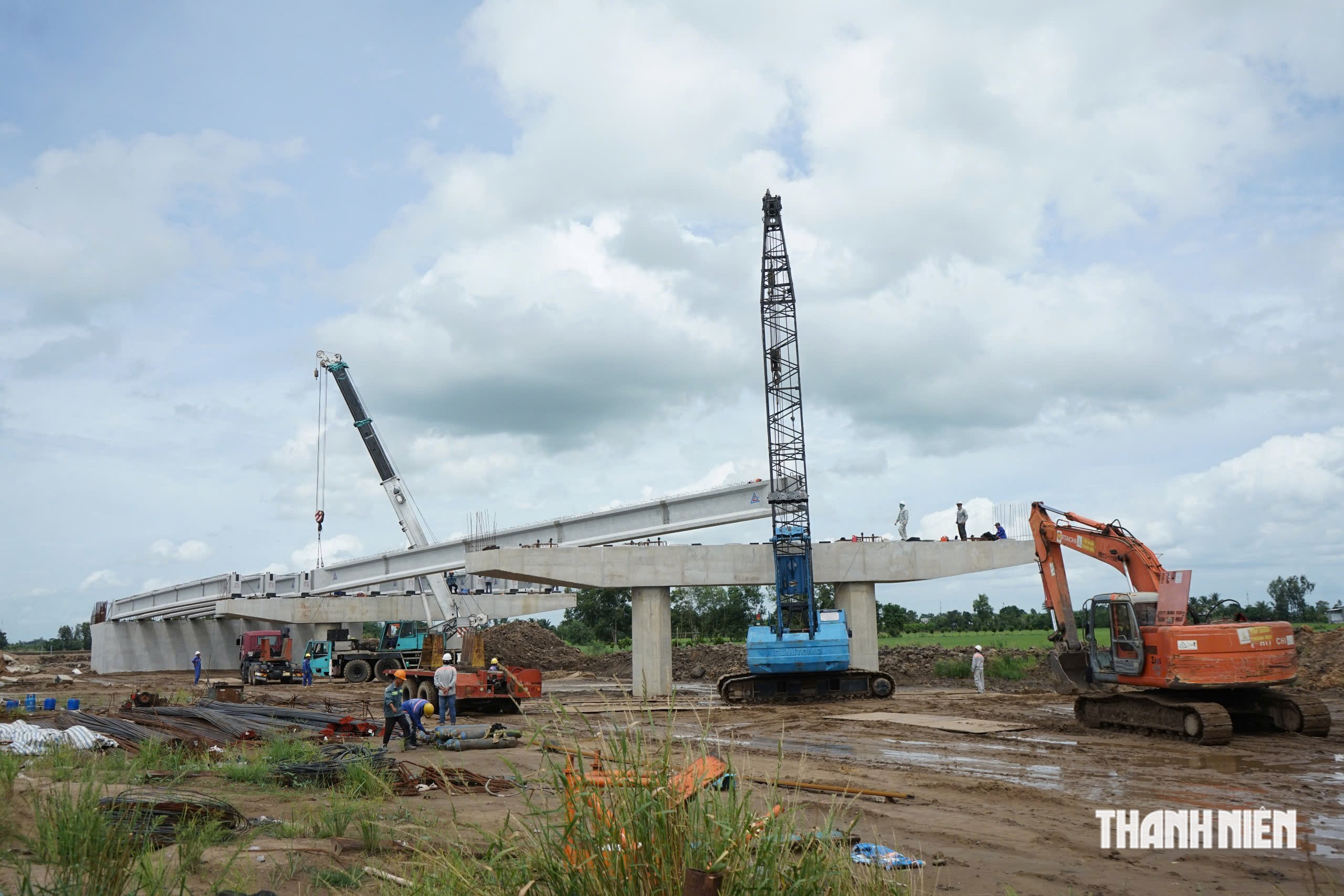 Cầu vượt Trà Bông tăng tốc, tạo điểm nhấn trên cao tốc Mỹ An - Cao Lãnh - Ảnh 4.