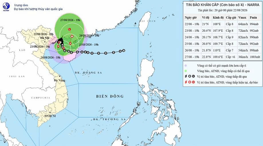 Bão số 4 cách Quảng Ninh khoảng 110 km - Ảnh 1.