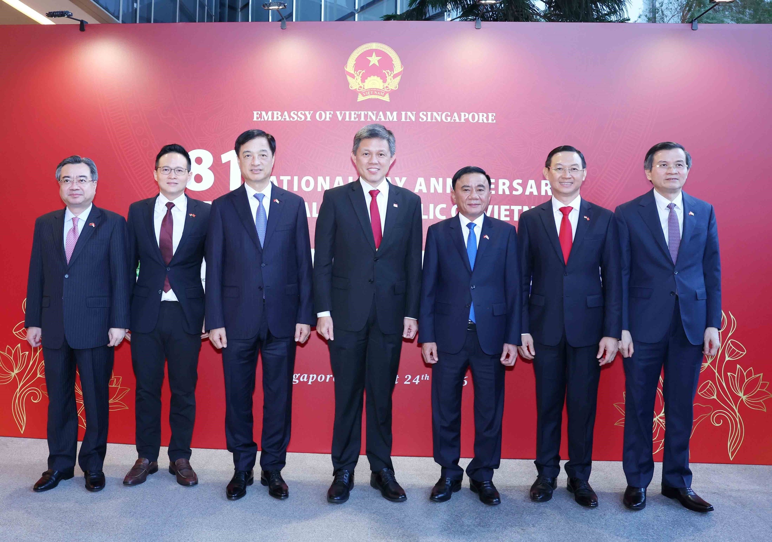 Thường trực Ban B&iacute; thư dự Lễ kỷ niệm 81 năm Quốc kh&aacute;nh Việt Nam tại Singapore - Ảnh 1.