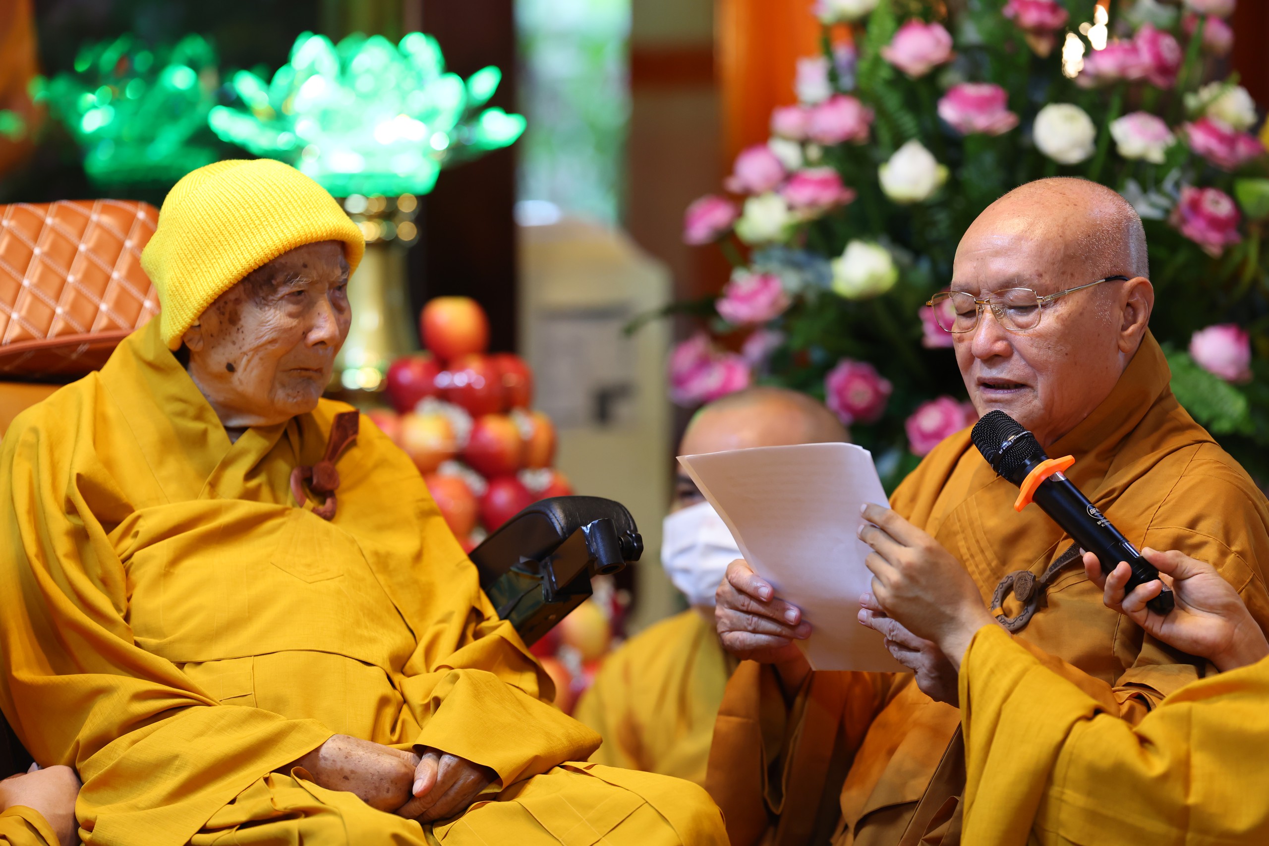 Lễ Kh&aacute;nh tuế H&ograve;a thượng Th&iacute;ch Thanh Từ, T&ocirc;ng chủ Thiền ph&aacute;i Tr&uacute;c L&acirc;m Việt Nam - Ảnh 3.