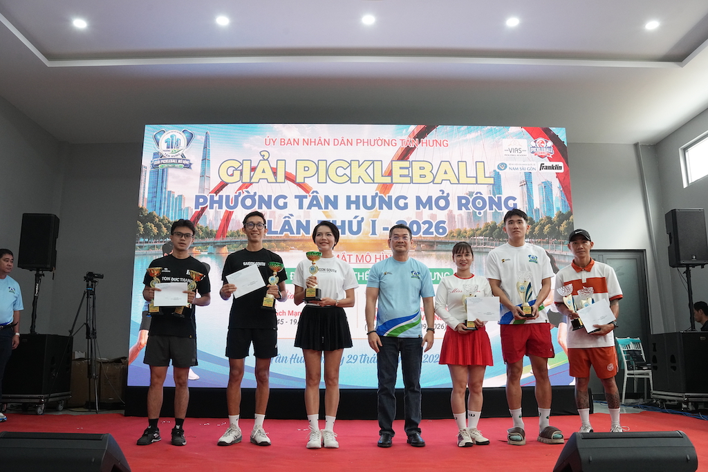 Giải pickleball phường Tân Hưng mở rộng, ra mắt 'Điểm đến du lịch thể thao Tân Hưng' - Ảnh 15.