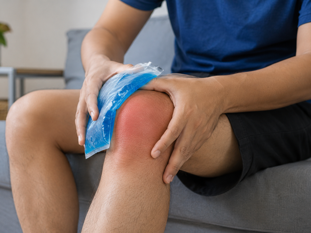 Đau khớp gối nên chườm ấm hay chườm lạnh? - Ảnh 1.